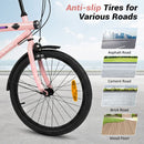 20-Inch Bicycle with Lights and Adjustable Seat – Pink / 20 inches