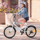 20-Inch Bicycle with Lights and Adjustable Seat – White / 20 inches