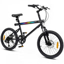 20-Inch 6-Speed Bicycle with Speakers and Disc Brakes – Black / 20 inches