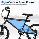 20-Inch 6-Speed Bicycle with Speakers and Disc Brakes – Black / 20 inches