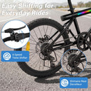 20-Inch 6-Speed Bicycle with Speakers and Disc Brakes – Black / 20 inches