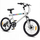 20-Inch 6-Speed Bicycle with Speakers and Disc Brakes – Silver / 20 inches