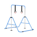Folding Kids Gymnastics Bar with Adjustable Height – Navy