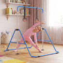 Folding Kids Gymnastics Bar with Adjustable Height – Navy