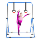 Folding Kids Gymnastics Bar with Adjustable Height – Navy