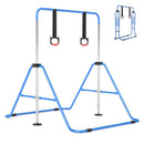 Folding Kids Gymnastics Bar with Adjustable Height – Navy