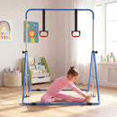 Folding Kids Gymnastics Bar with Adjustable Height – Navy