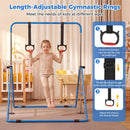Folding Kids Gymnastics Bar with Adjustable Height – Navy