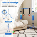 Folding Kids Gymnastics Bar with Adjustable Height – Navy