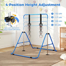 Folding Kids Gymnastics Bar with Adjustable Height – Navy