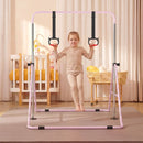 Folding Kids Gymnastics Bar with Adjustable Height – Pink