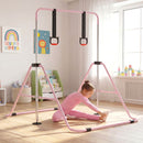 Folding Kids Gymnastics Bar with Adjustable Height – Pink