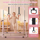 Folding Kids Gymnastics Bar with Adjustable Height – Pink