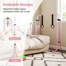 Folding Kids Gymnastics Bar with Adjustable Height – Pink