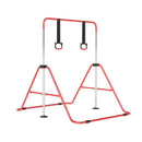 Folding Kids Gymnastics Bar with Adjustable Height – Red