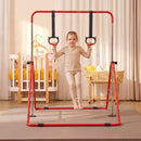 Folding Kids Gymnastics Bar with Adjustable Height – Red