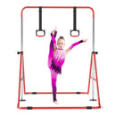 Folding Kids Gymnastics Bar with Adjustable Height – Red