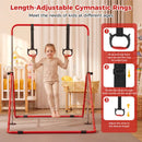 Folding Kids Gymnastics Bar with Adjustable Height – Red