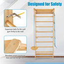 2.2m Wooden Wall Bars with Rope Ladder and Trapeze – product view