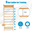 2.2m Wooden Wall Bars with Rope Ladder and Trapeze – product view