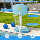 2-in-1 Pool Basketball and Volleyball Set – Blue + White + Yellow