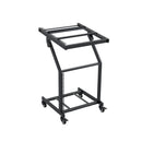 Two-Layer 9U Audio Equipment Rack with Lockable Wheels – Black