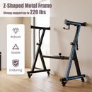 Adjustable Keyboard Stand with Wheels and Clamps – Black
