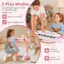Kids Electronic Piano with Stool and Music Score – Pink