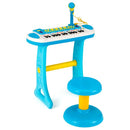 31-Key Kids Keyboard with Round Stool – Blue