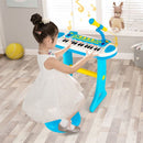 31-Key Kids Keyboard with Round Stool – Blue