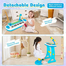31-Key Kids Keyboard with Round Stool – Blue