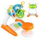 Kids Pretend Driving Station with Steering Wheel and Stool – product view