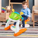 Kids Pretend Driving Station with Steering Wheel and Stool – product view