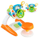 Kids Pretend Driving Station with Steering Wheel and Stool – product view