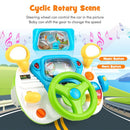 Kids Pretend Driving Station with Steering Wheel and Stool – product view