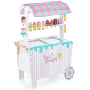 Wooden Ice Cream Cart with Canopy and 12 Play Treats – Multicolour