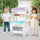 Wooden Ice Cream Cart with Canopy and 12 Play Treats – Multicolour