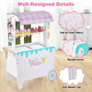 Wooden Ice Cream Cart with Canopy and 12 Play Treats – Multicolour