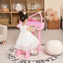 31-Key Kids Piano with Stool and Microphone – Pink