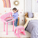 31-Key Kids Piano with Stool and Microphone – Pink