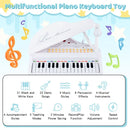 31-Key Kids Piano with Stool and Microphone – White