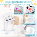 31-Key Kids Piano with Stool and Microphone – White