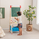 Adjustable Wooden Art Easel with Storage Bag – Natural