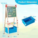 Adjustable Wooden Art Easel with Storage Bag – Natural