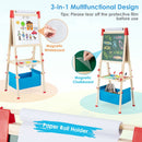 Adjustable Wooden Art Easel with Storage Bag – Natural