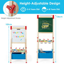 Adjustable Wooden Art Easel with Storage Bag – Natural