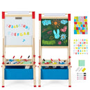 Adjustable Wooden Art Easel with Storage Bag – Natural