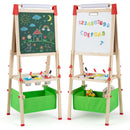 Adjustable Wooden Art Easel with Storage Bag – Green