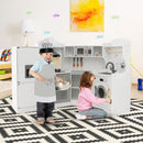 Corner Play Kitchen with Lights and Chef Outfit – White
