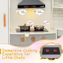 Corner Play Kitchen with Lights and Chef Outfit – White